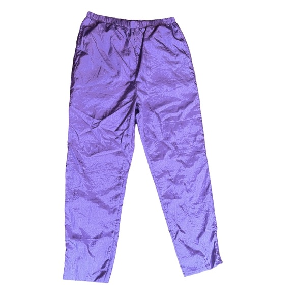 Vintage Track Pant GOOLA GONG Purple Jogger 80s 90s Size Medium - Picture 2 of 14